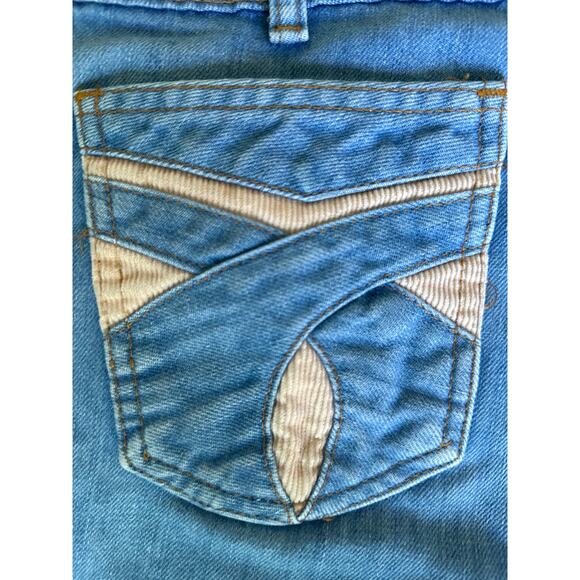 Vintage 1970s Levi’s SF 207 Wide Leg Jeans Corduroy Inlay Pockets Blue Denim - Picture 5 of 8